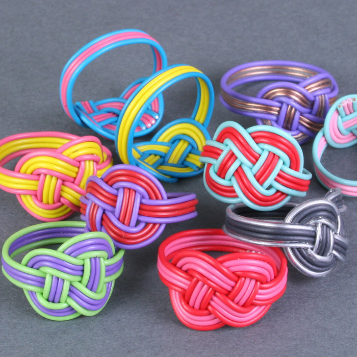 Telephone Wire Woven Rings