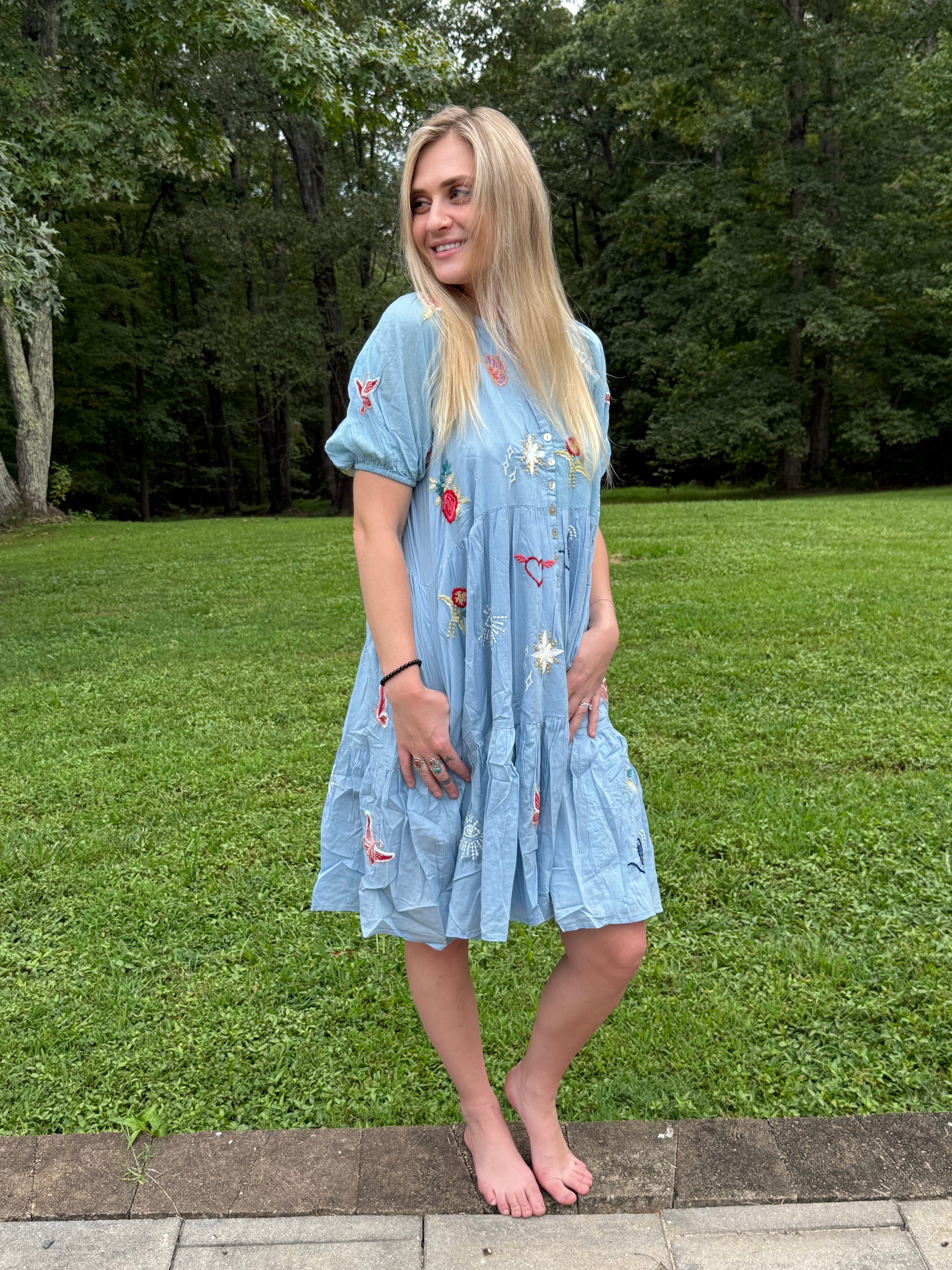 Wildflower Wanderer Embroidered Dress