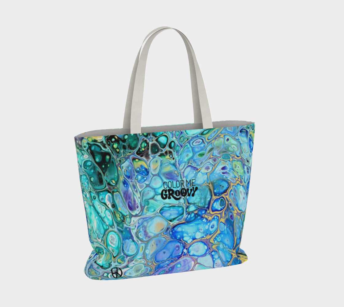 Large Dream Fest Tote Bag - Cellular Blues