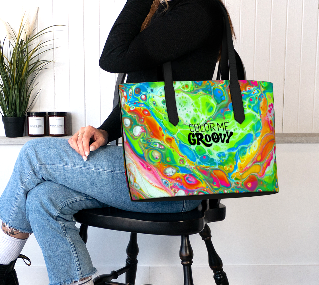 Vegan Leather Tote Bag - Candyland