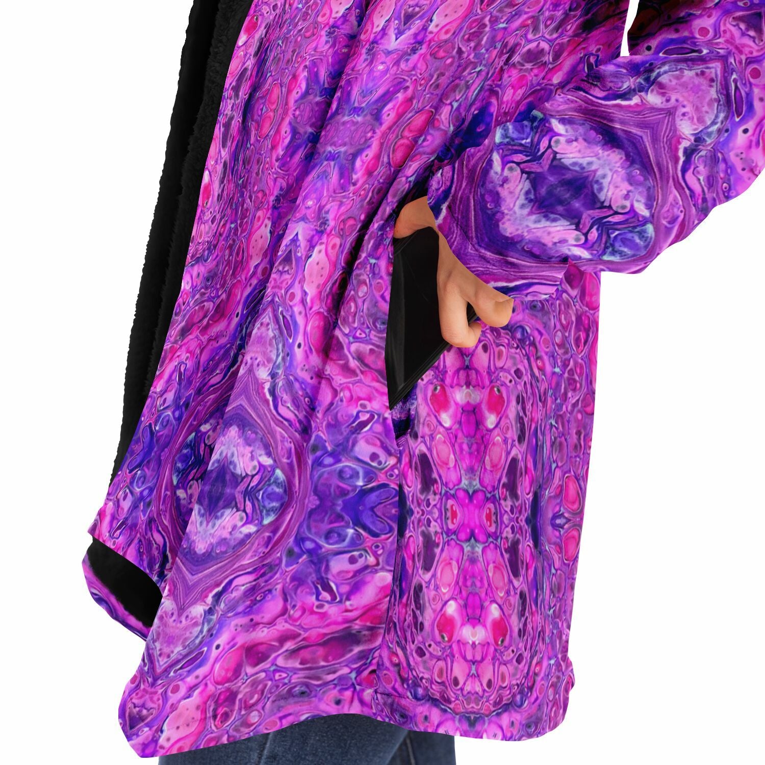 Daytripper Fleece Cloak - Pink Vortex