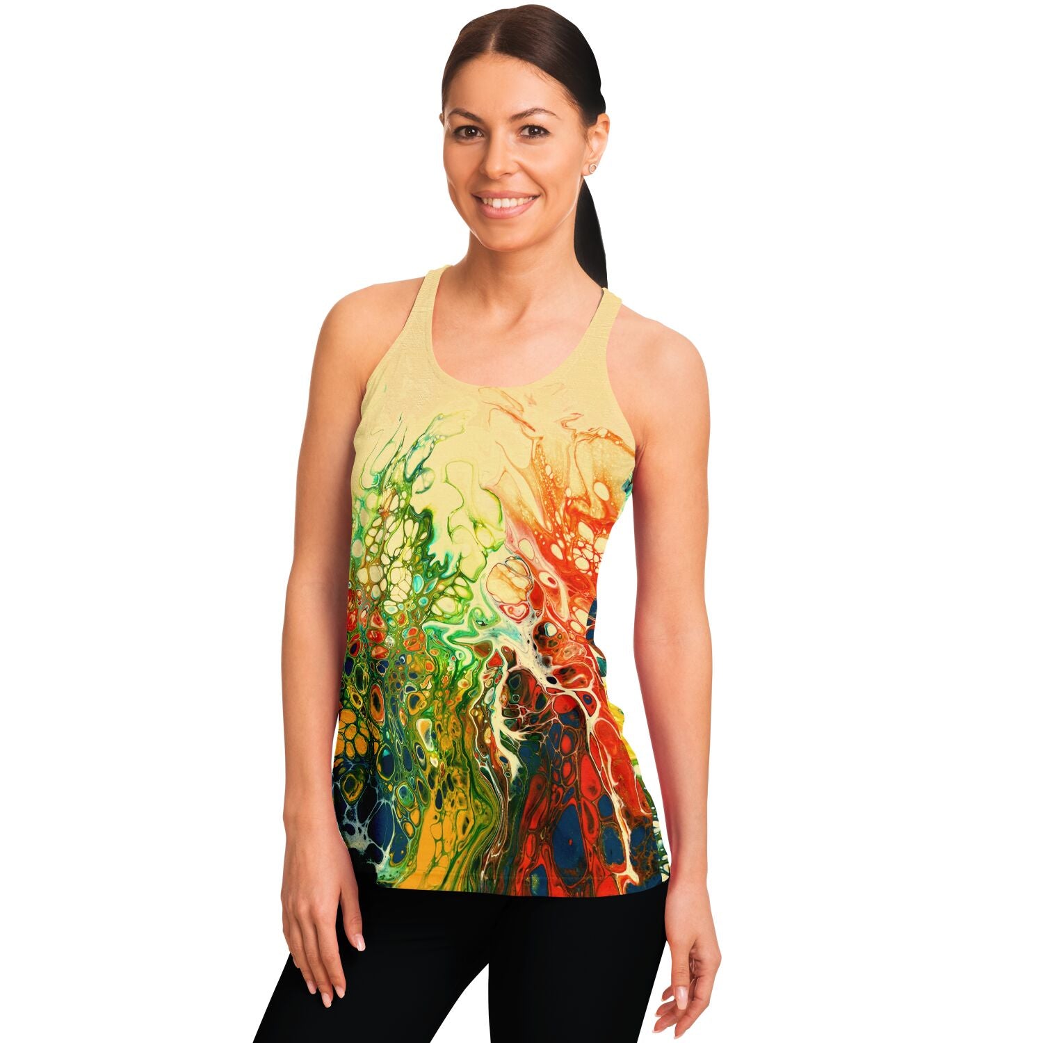 Flowy Racerback Tank Top - Wildflowers