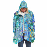 Penny Lane Fleece Cloak - Cellular Blues