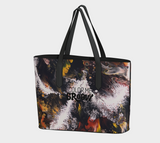 Vegan Leather Tote Bag - Whitewater Koi