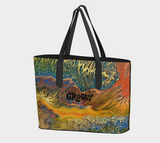 Vegan Leather Tote Bag - Golden Riptide