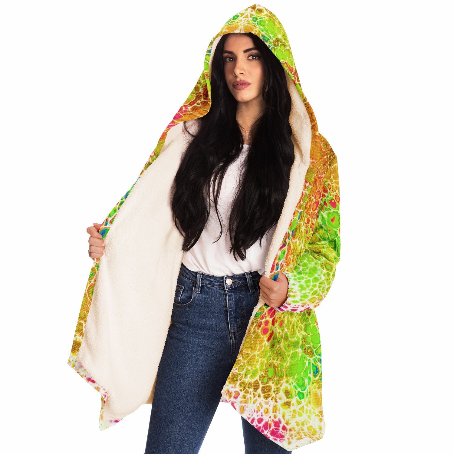 Penny Lane Fleece Cloak - Spring Showers