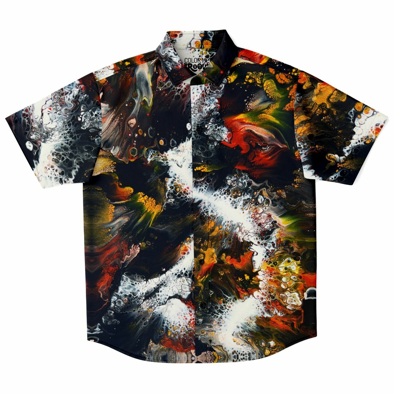 Button-up Camp Shirt - Whitewater Koi