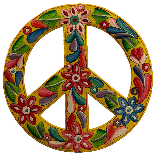 Painted Peace Metal Wall Art