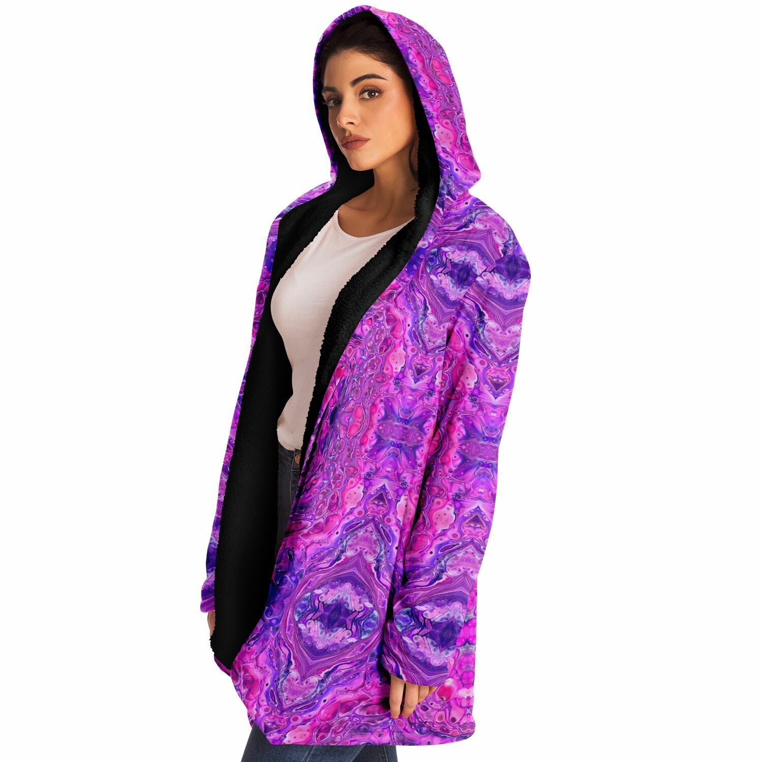 Daytripper Fleece Cloak - Pink Vortex