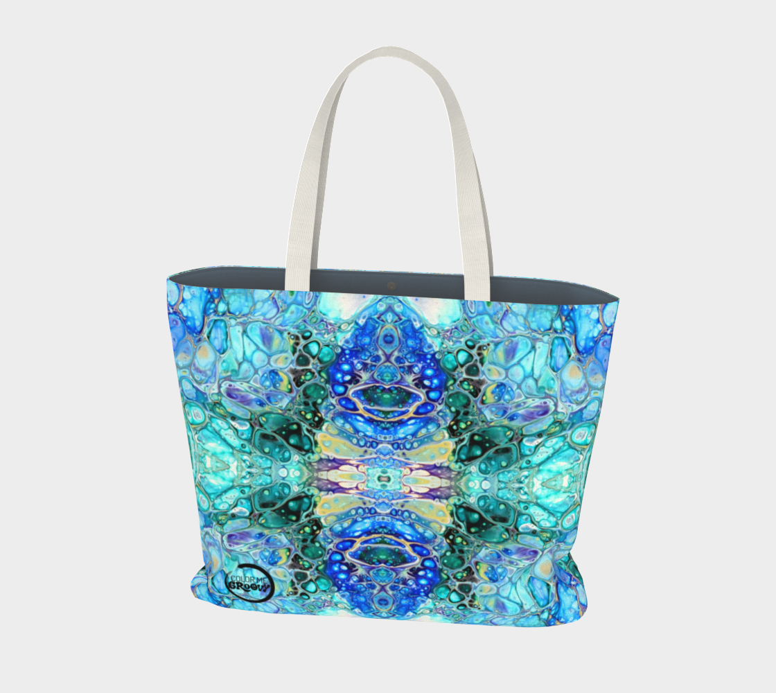 Large Essential Tote - Cellular Blues