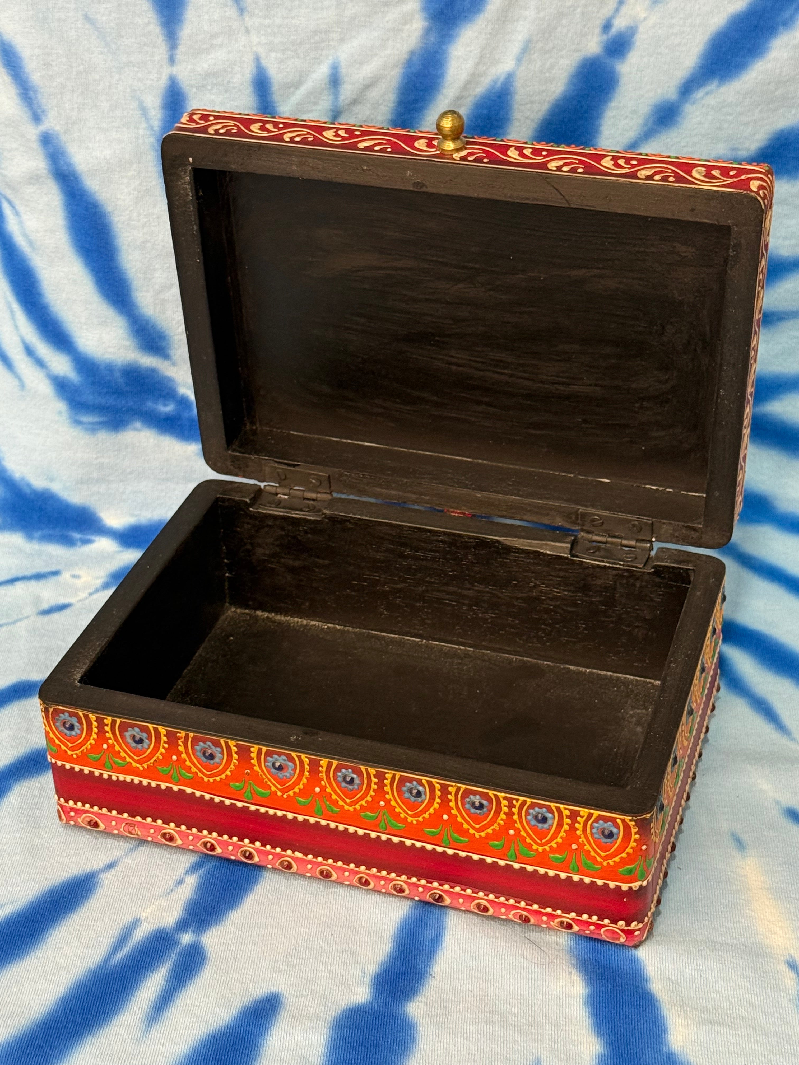 HAND PAINTED WOODEN BOX
