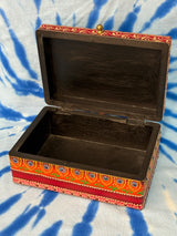 HAND PAINTED WOODEN BOX