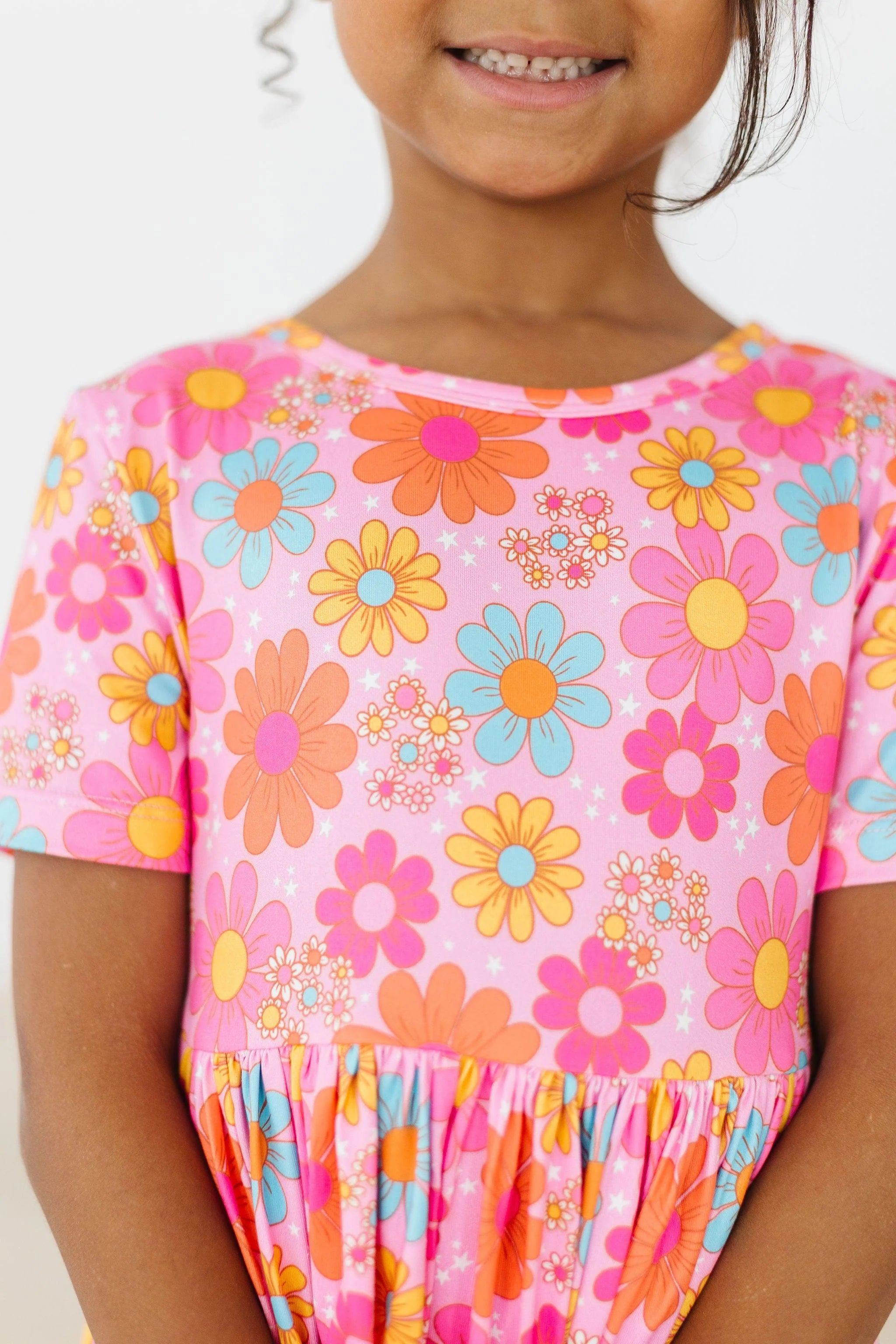 Girls: Petal Pop Short Sleeved Twirl Dress