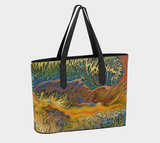 Vegan Leather Tote Bag - Golden Riptide