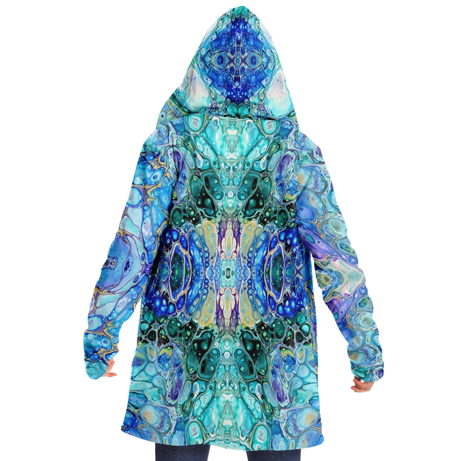 NEW Microfleece Cloak - Cellular Blues