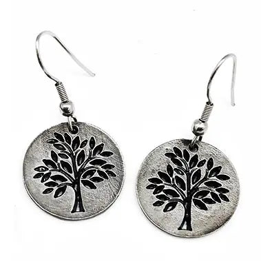 Pewter Tree of Life Necklace & Earring set by Anju Jewelry