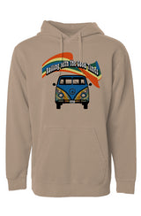 Groovy Van Pigment Dyed Hoodie- Golden Riptide - L