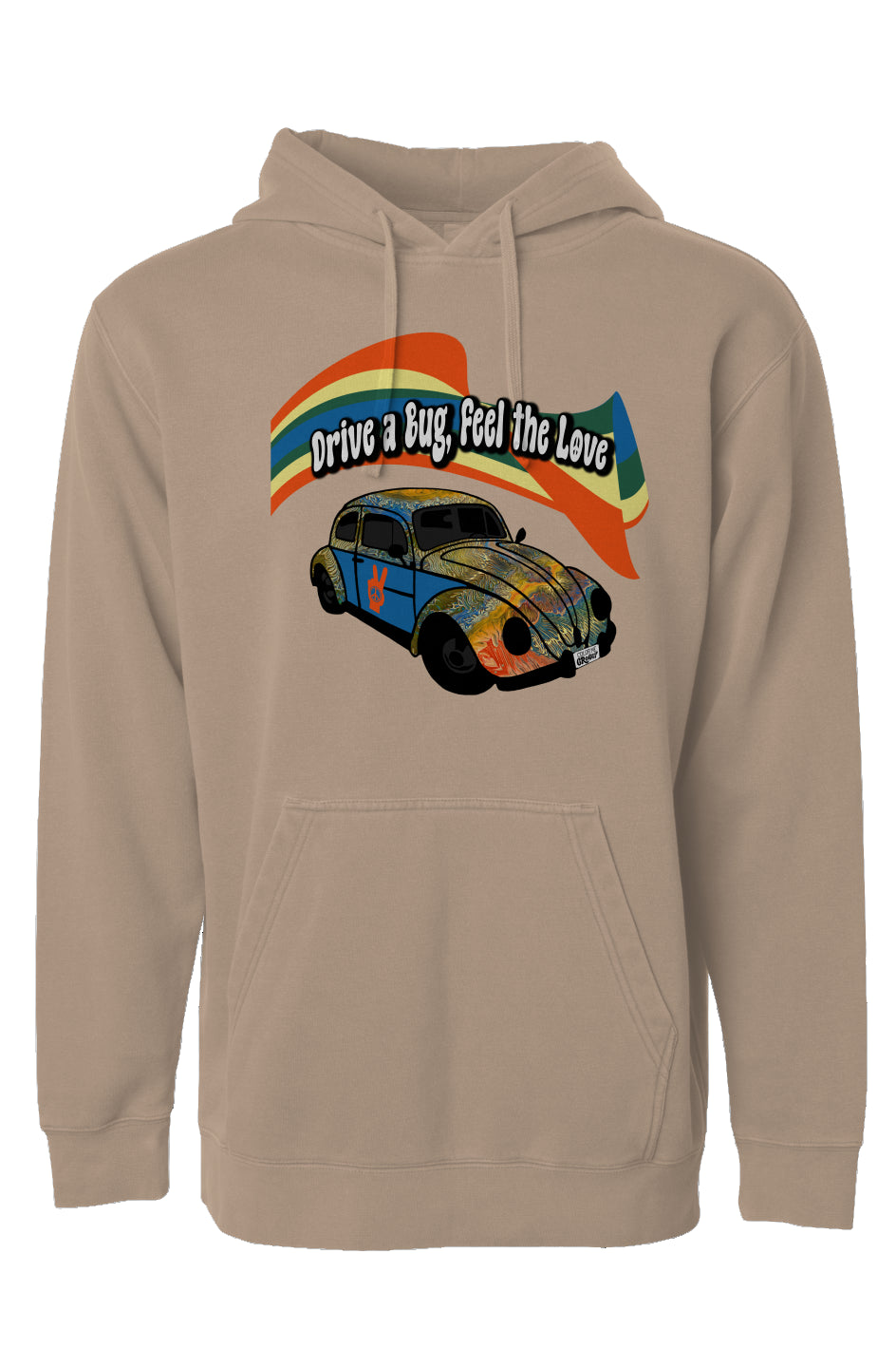 Groovy Bug Pigment Dyed Hoodie - Golden Riptide - 