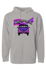 Groovy Van Pigment Dyed Hoodie - Pink Vortex - LIN