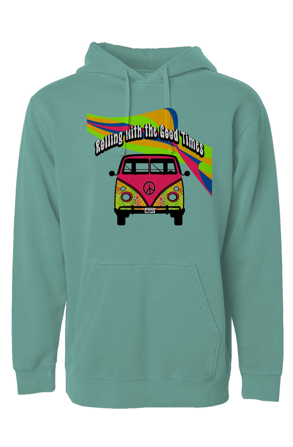 Groovy Van Pigment Dyed Hoodie - Spring Showers - 