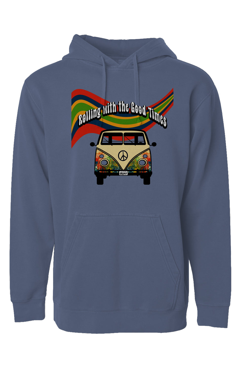 Groovy Van Pigment Dyed Hoodie - Wildflowers - LIN