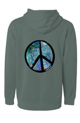 NEW Peace Out Hoodie- Cellular Blues