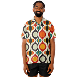 Spread Collar Short Sleeve Button-Down Shirt - test 3