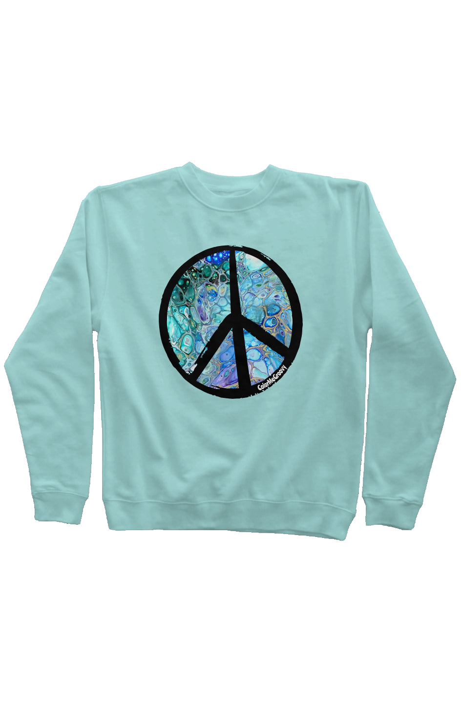 NEW Peace Out Sweatshirt - Cellular Blues