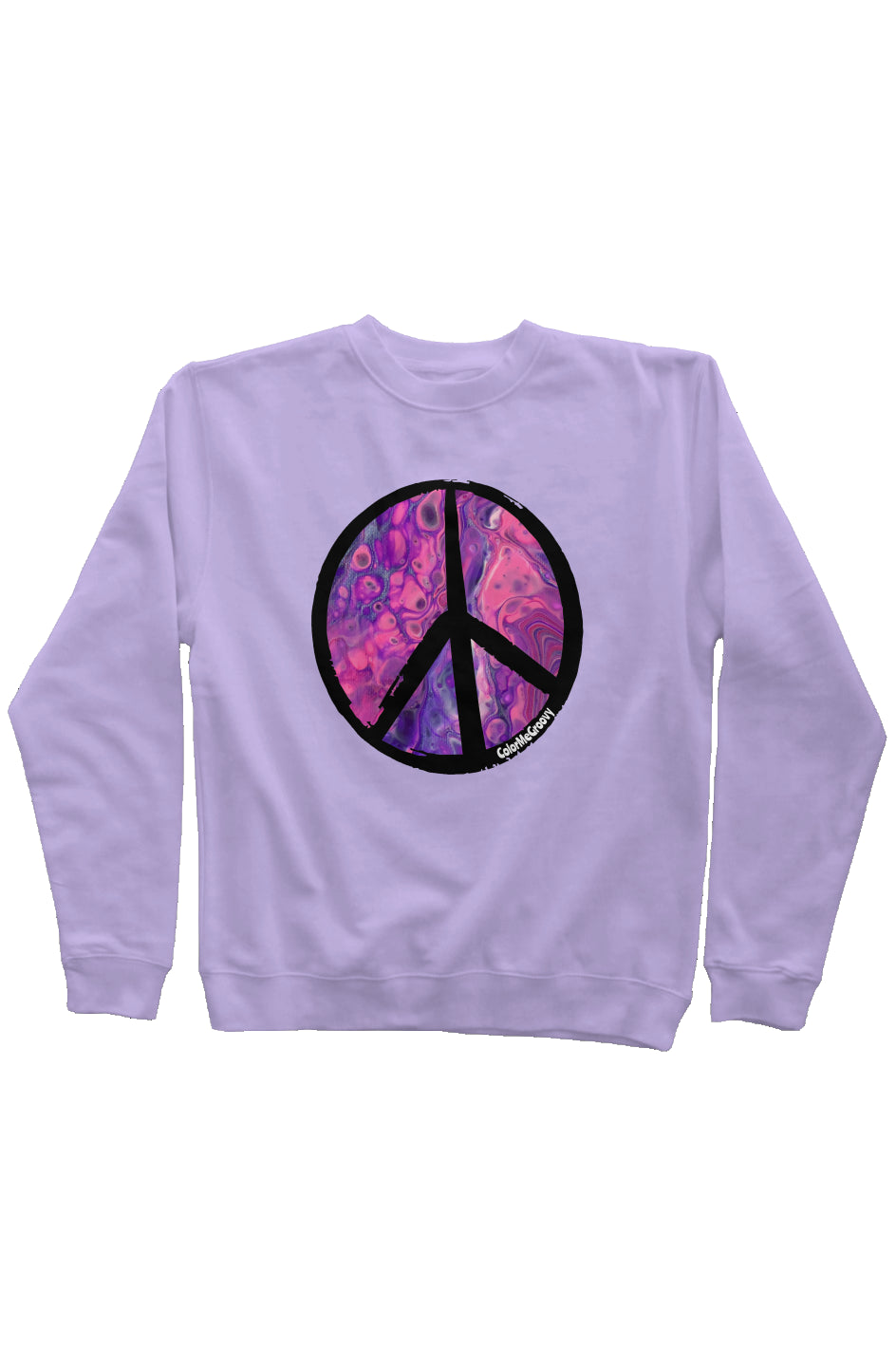 NEW Peace Out Sweatshirt - Pink Vortex