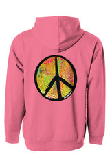 NEW Peace Out pullover hoody - Spring Shower