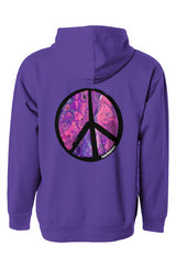 NEW Peace Out pullover hoody - Pink Vortex