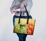 Vegan Leather Tote Bag - Wildflowers