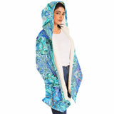 NEW Microfleece Cloak - Cellular Blues