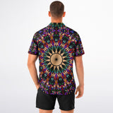 Spread Collar Short Sleeve Button-Down Shirt - test 7