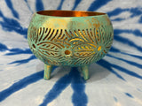 COCONUT SHELL CANDLE HOLDERS W/FEET ASSORTED