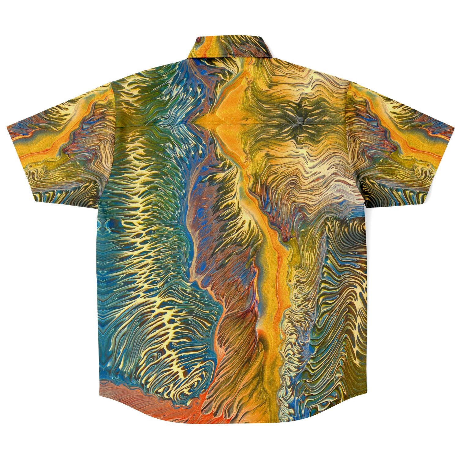 Button-up Camp Shirt - Golden Riptide