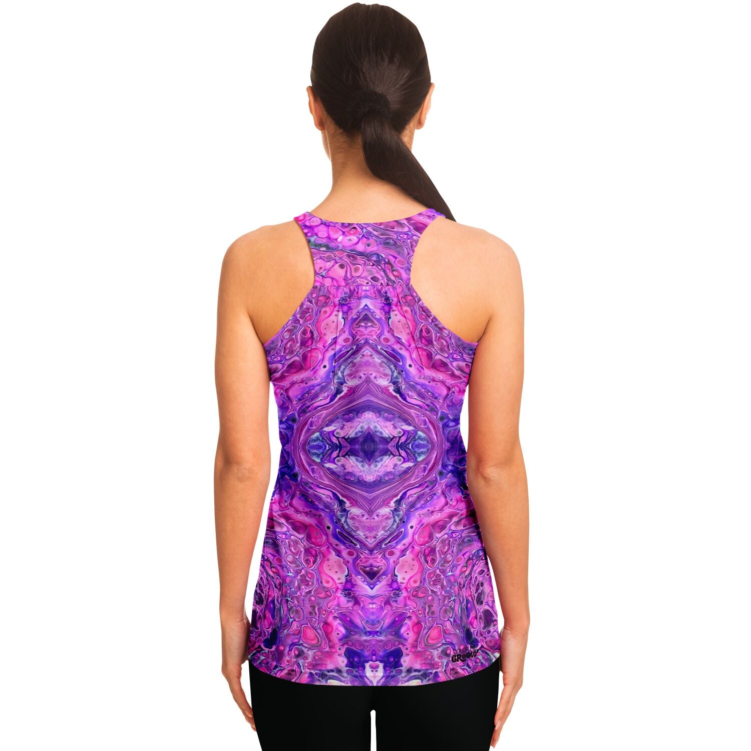 Flowy Racerback Tank Top - Pink Vortex