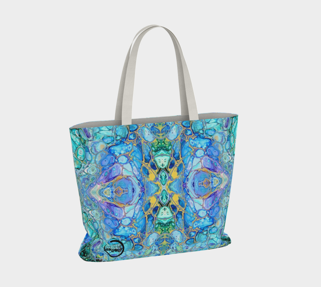 Large Essential Tote - Cellular Blues