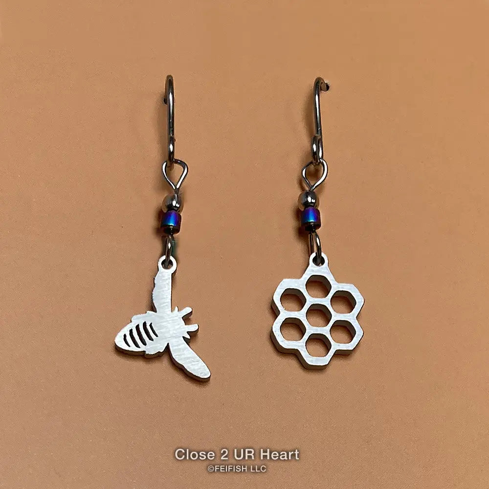 Bee Honeycomb Earrings by Close2URHeart