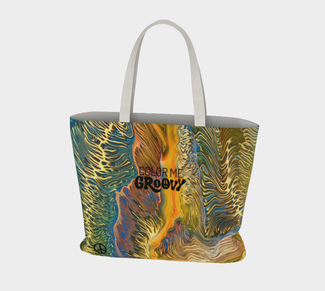 Large Dream Fest Tote Bag - Golden Riptide