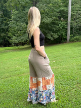 Mixed Print Woven Pant