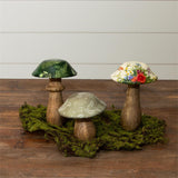 Mango Wood Enamel Mushrooms