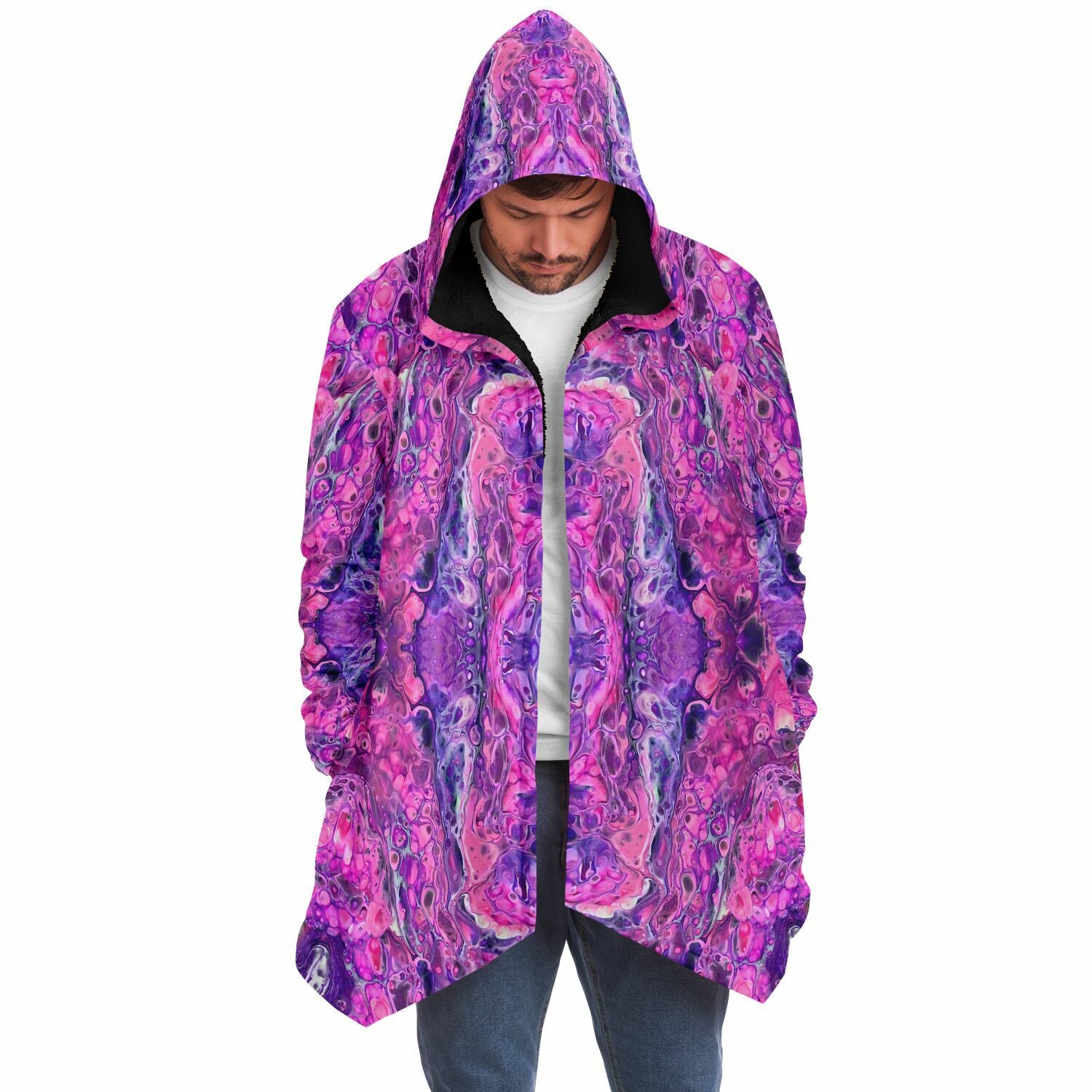 Penny Lane Fleece Cloak - Pink Vortex