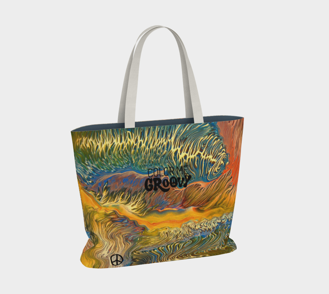 Large Dream Fest Tote Bag - Golden Riptide