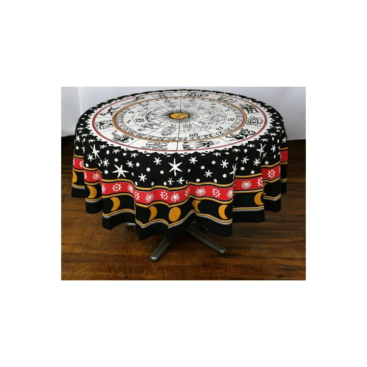 Mandala Round Cotton Tablecloths - 80"