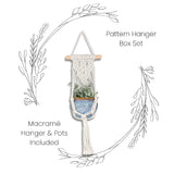 Macrame Plant Hanger & Ceramic Pot set