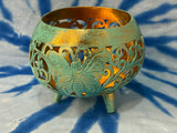 COCONUT SHELL CANDLE HOLDERS W/FEET ASSORTED