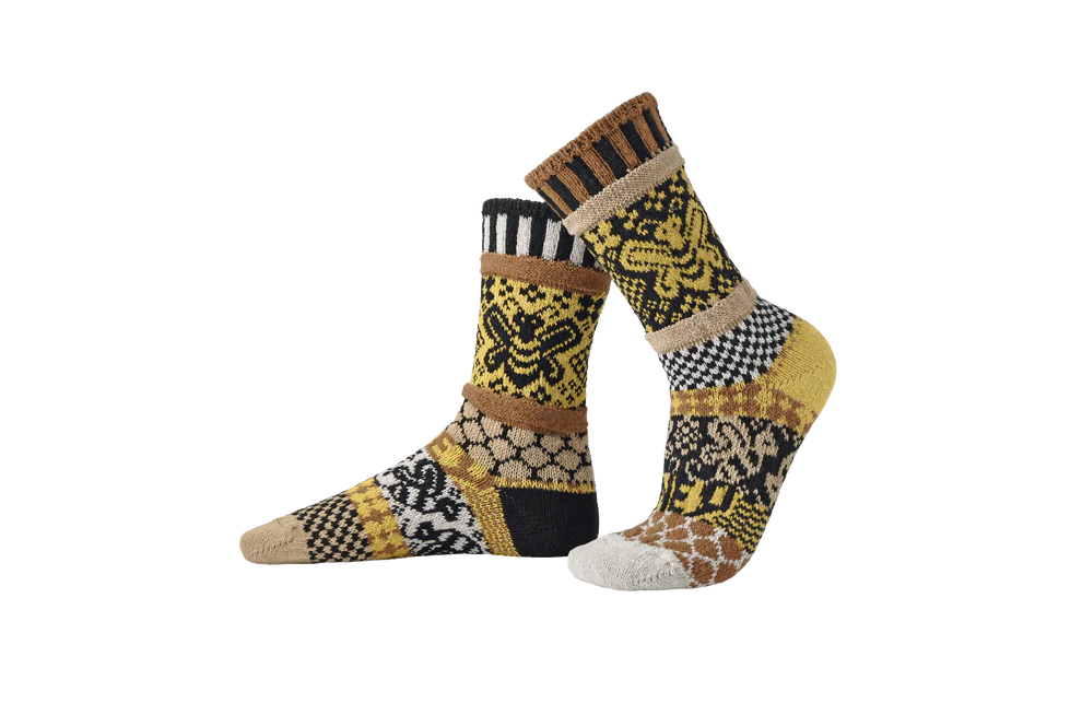 Honey Bee Crew Socks by Solmate