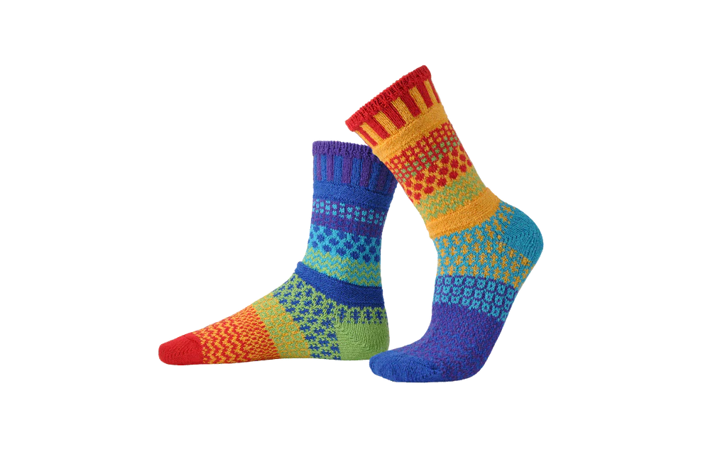 Rainbow Crew Socks by Solmate