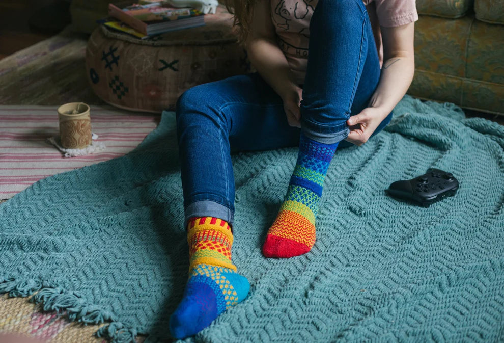 Rainbow Crew Socks by Solmate